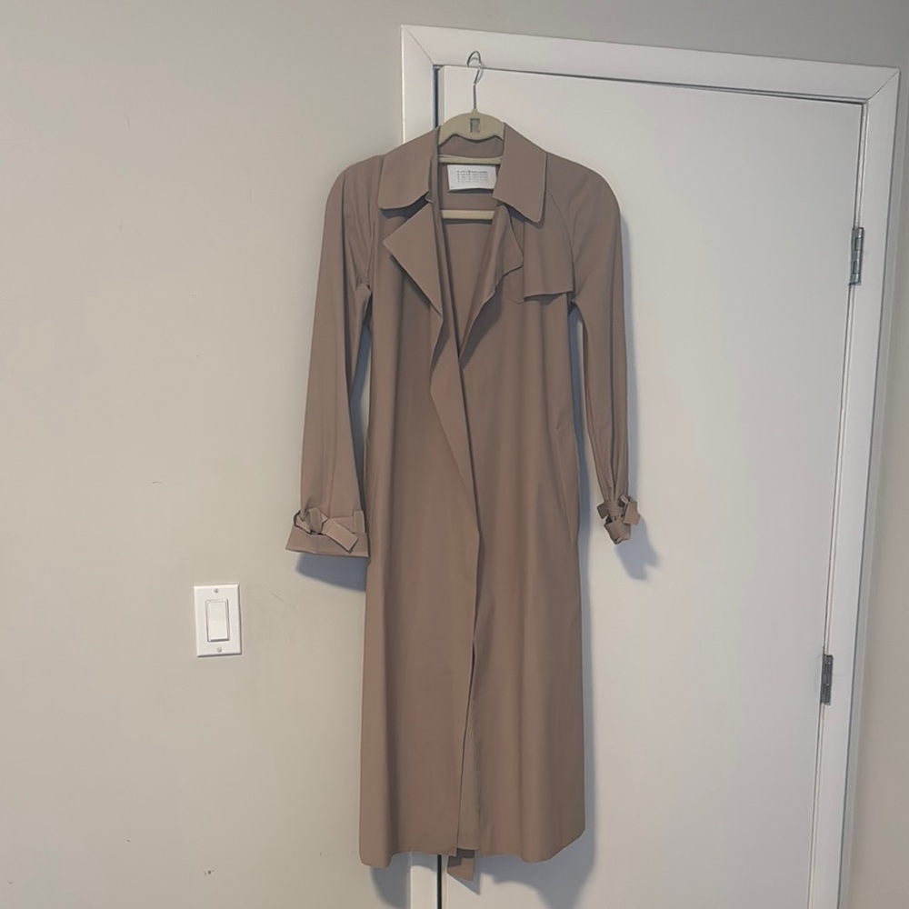 Harris Wharf London Tan Trench Coat